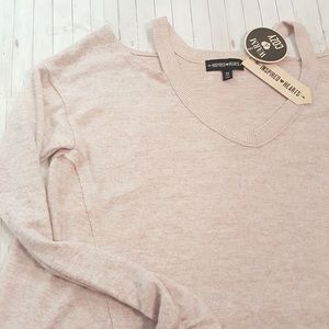 INSPIRED HEART | Women's Pink Cold Shoulder Top